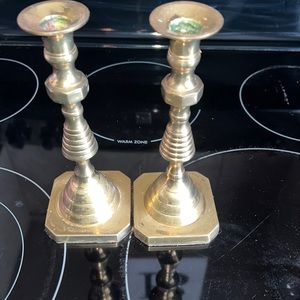 Hampton Brass 8” candle holders